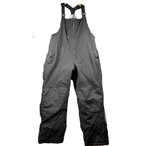RefrigiWear 0495R Softshell Bib Overalls Full Zip Insulated Work Pants Black XL - Picture 1 of 10